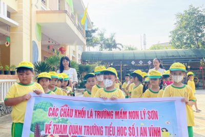 HOẠT ĐỘNG THAM QUAN TRƯỜNG TIỂU HỌC CỦA TRẺ 5-6 TUỔI TRƯỜNG MẦM NON LÝ SƠN NĂM HỌC 2023-2024